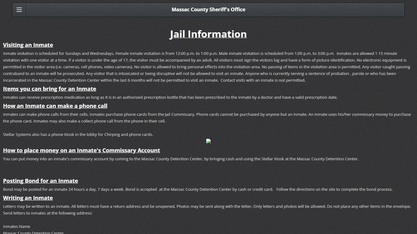 Jail - Massac County Sheriff's Office