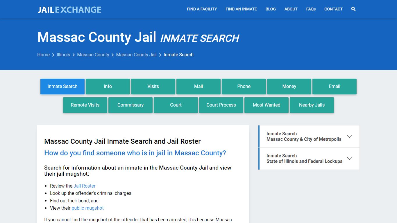 Inmate Search: Roster & Mugshots - Massac County Jail, IL