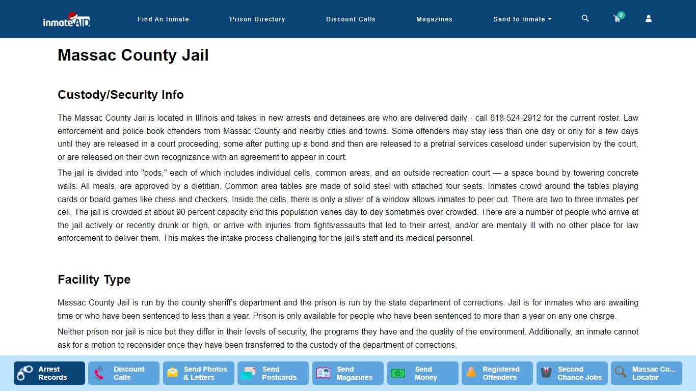 Massac County Jail - InmateAid